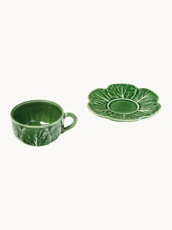 Online Tazas con platitos pintadas a mano Cabbage, 4 uds. Tazas Y Mugs|Vajillas Completas