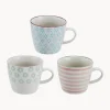Tazas Y Mugs|Vajillas Completas>Bloomingville Tazas de café artesanales Patrizia, 3 uds.