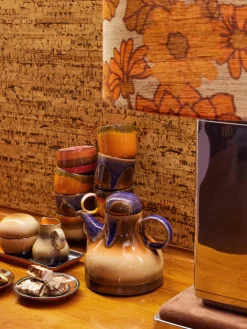 Tazas de café artesanales de cerámica 70's, 4 uds. Tazas Y Mugs|Vajillas Completas