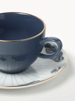 Tazas Y Mugs|Vajillas Completas></noscript>Westwing Collection Tazas de café artesanales con platitos Mystic, 4 uds.