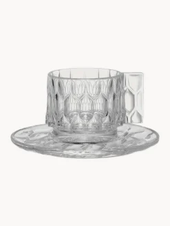 Tazas Y Mugs|Vajillas Completas>Kartell Tazas de café con platitos con relieves Jellies, 4 uds. Transparente