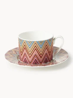Tazas Y Mugs|Vajillas Completas>Missoni Tazas de café con platitos de porcelana Fine Bone China Jarris, 2 uds.