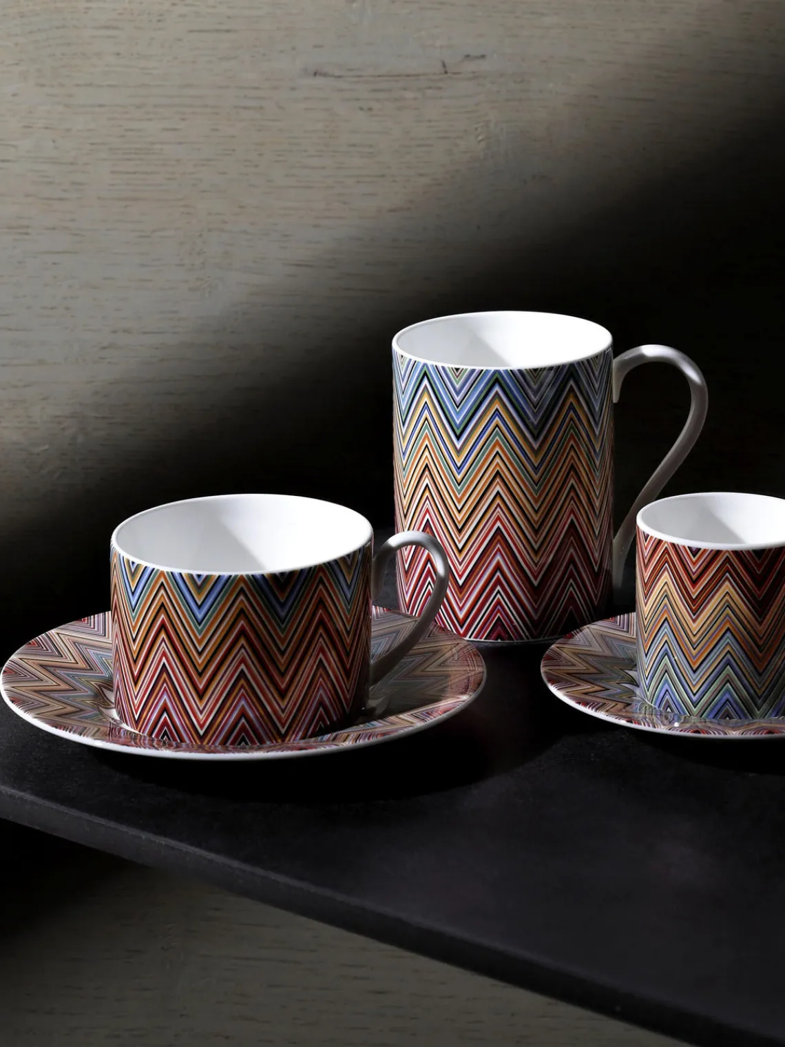 Tazas Y Mugs|Vajillas Completas>Missoni Tazas de café con platitos de porcelana Fine Bone China Jarris, 2 uds.
