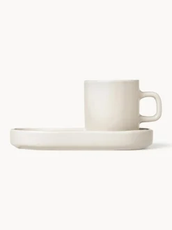 Clearance Tazas de café espresso con platitos Pilar, 4 pzas. Vajillas Completas|Tazas De Espresso
