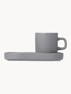 Tazas De Espresso|Vajillas Completas>blomus Tazas de café espresso con platitos Pilar, 2 uds.