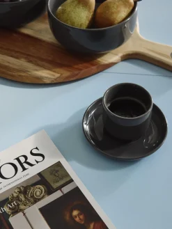 Outlet Tazas de café espresso de porcelana con platitos Nessa, 4 uds. Tazas De Espresso|Vajillas Completas