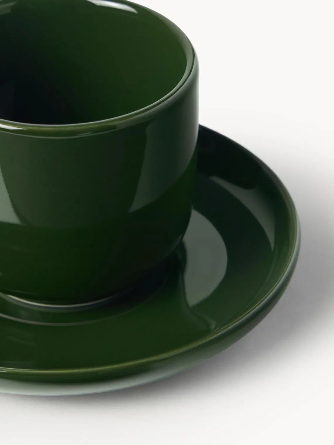 Discount Tazas de café espresso de porcelana con platitos Nessa, 4 uds. Tazas De Espresso|Vajillas Completas
