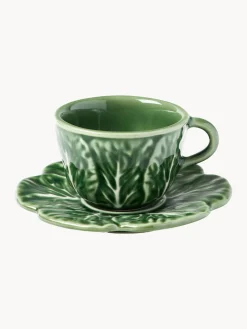 Outlet Tazas de café XS pintadas a mano con platillos Cabbage, 4 uds. Tazas Y Mugs|Vajillas Completas