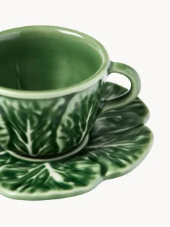 Outlet Tazas de café XS pintadas a mano con platillos Cabbage, 4 uds. Tazas Y Mugs|Vajillas Completas