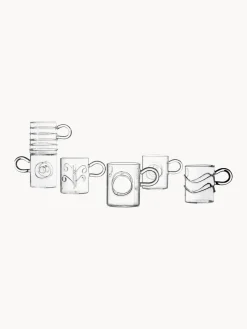 Outlet Tazas de espresso artesanales Deco' Clear, 6 uds. Tazas De Espresso|Vajillas Completas