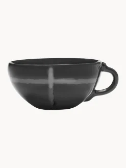 Tazas De Espresso|Vajillas Completas>SERAX Tazas de espresso de porcelana con esmalte reactivo Zuma, 2 uds. Negro y gris claro brillante
