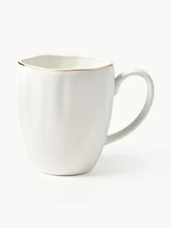 Tazas Y Mugs|Vajillas Completas>Westwing Collection Tazas de porcelana con relieves Sali, 2 uds.