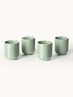 Tazas Y Mugs|Vajillas Completas></noscript>Westwing Collection Tazas de porcelana Nessa, 4 uds. Verde salvia brillante