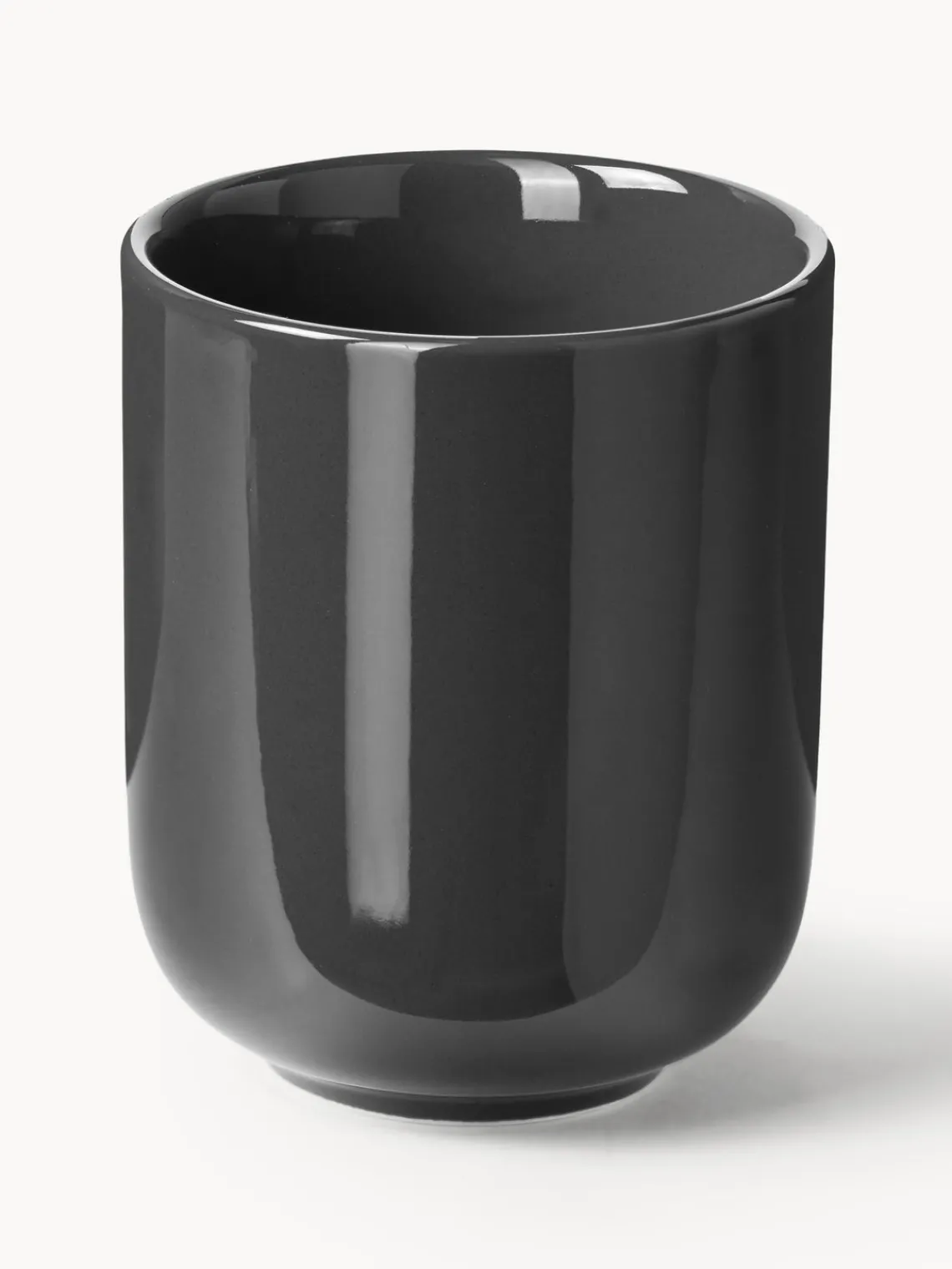 Tazas Y Mugs|Menaje De Mesa>Westwing Collection Tazas de porcelana Nessa, 4 uds. Gris oscuro brillante
