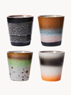 Outlet Tazas espresso artesanales de gres 70's, 4 uds. Tazas De Espresso|Vajillas Completas