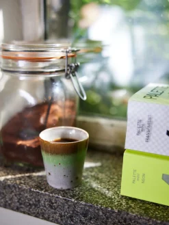 Outlet Tazas espresso artesanales de gres 70's, 4 uds. Tazas De Espresso|Vajillas Completas