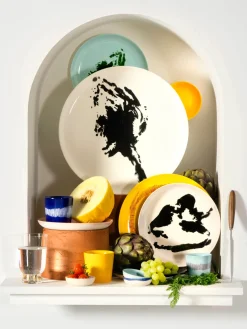 Tazas De Espresso|Vajillas Completas>SERAX Tazas espresso con esmalte reactivo, 4 uds. Azul oscuro, blanco