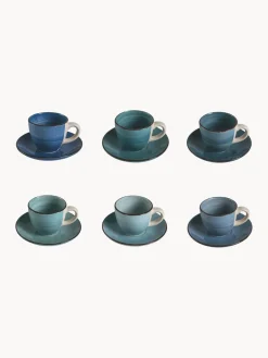 Tazas De Espresso|Vajillas Completas>Villa D'Este Home Tivoli Tazas espresso con platitos Baita Acqua, 6 uds.