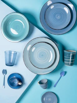 Tazas De Espresso|Vajillas Completas>Villa D'Este Home Tivoli Tazas espresso con platitos Baita Acqua, 6 uds.