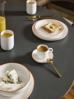 New Tazas espresso con platitos de porcelana Facile, 2 uds. Tazas De Espresso|Vajillas Completas