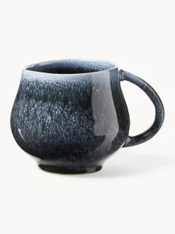 Tazas Y Mugs|Vajillas Completas>Westwing Collection Tazas grandes artesanales Macey, 4 uds. Tonos grises azules brillante