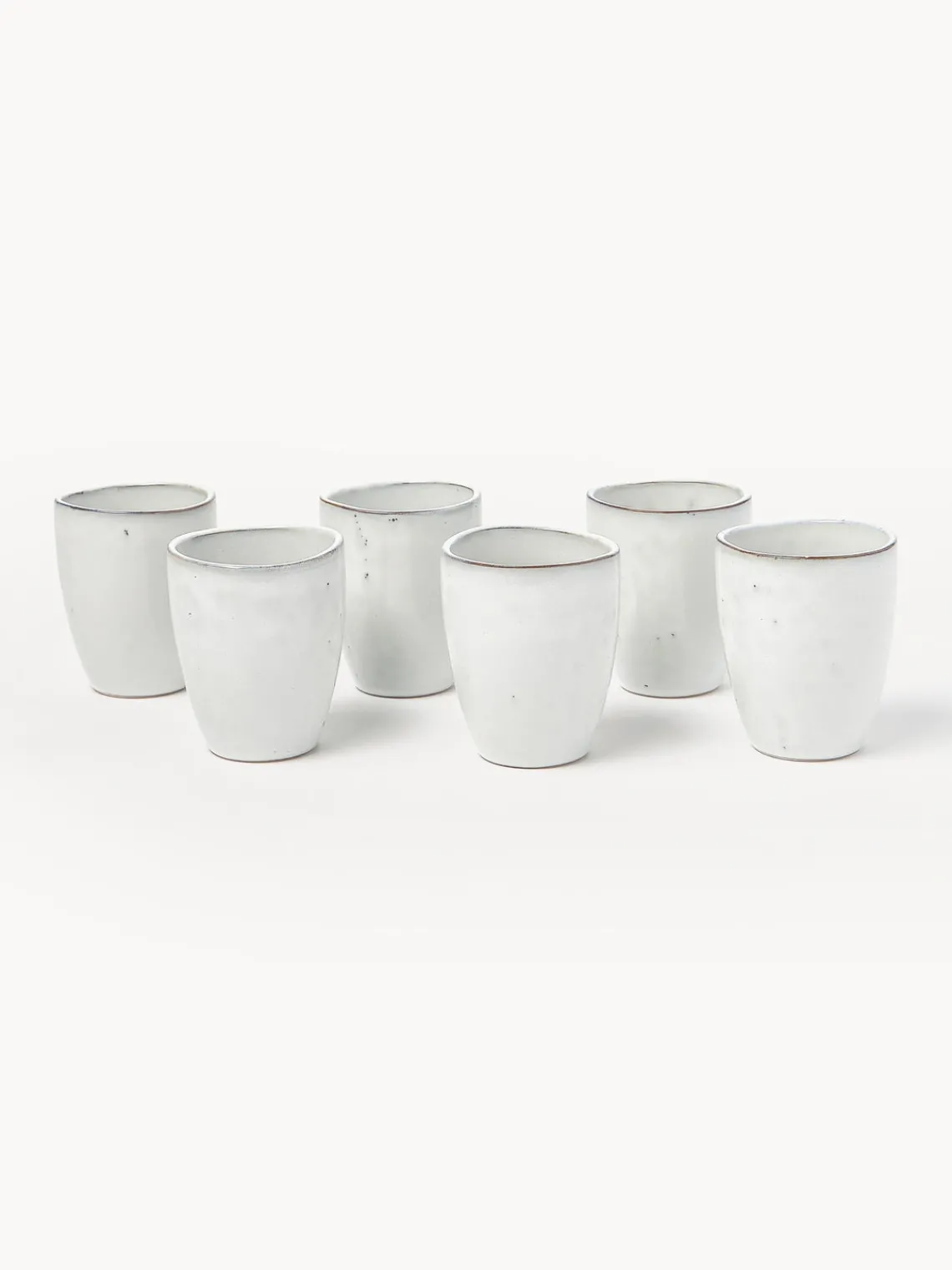 Tazas Y Mugs|Vajillas Completas>Broste Copenhagen Tazas originales artesanales , 6 uds. Nordic Sand