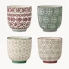 Tazas Y Mugs|Vajillas Completas>Bloomingville Tazas XS con estampado pequeño Karine, 4 unidades
