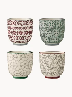 Tazas Y Mugs|Vajillas Completas>Bloomingville Tazas XS con estampado pequeño Karine, 4 unidades