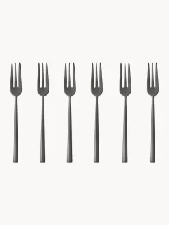 Discount Tenedores de postre de acero inoxidable Rock, 6 uds. Cubiertos Individuales|Juego De Cubiertos