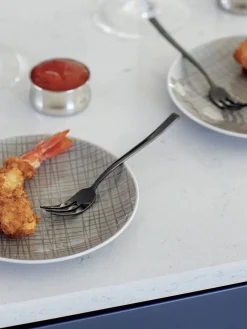 Discount Tenedores de postre de acero inoxidable Rock, 6 uds. Cubiertos Individuales|Juego De Cubiertos