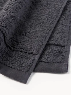 Toallas|Toallas></noscript>Westwing Collection Toalla con borde a rayas Luxe, tamaños diferentes Gris antracita