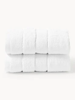 Outlet Toalla con borde a rayas Luxe, tamaños diferentes Toallas|Mantas