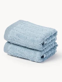 Toallas|Mantas>Westwing Collection Toalla de algodón Audrina, tamaños diferentes Gris azulado