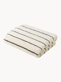 Toallas De Playa|Toallas>Bongusta Toalla de algodón ecológico Naram, tamaños diferentes Blanco Off White, negro