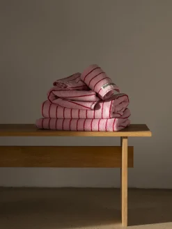 Toallas De Playa|Toallas>Bongusta Toalla de algodón ecológico Naram, tamaños diferentes Rosa, rojo