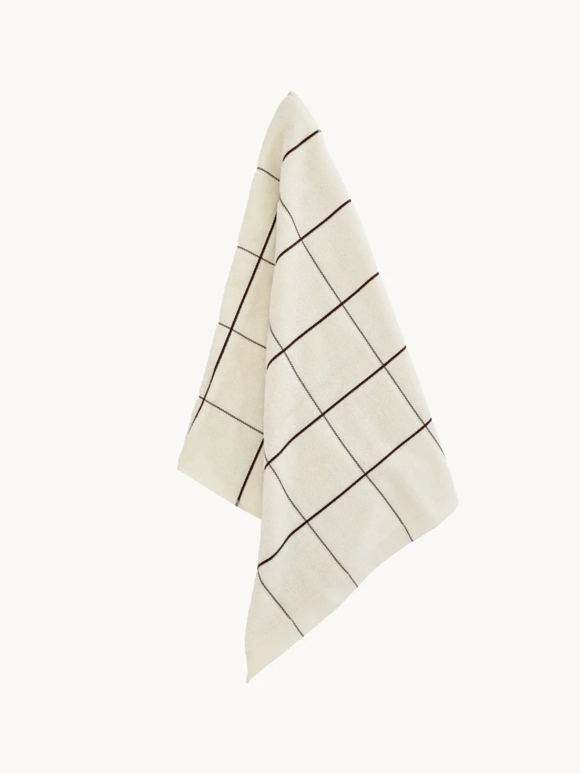 Toallas|Mantas>Södahl Toalla de mano Vista Blanco Off White, marrón oscuro