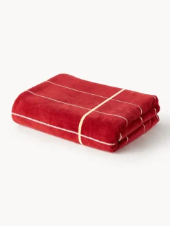 Toallas De Playa|Accesorios De Playa>Westwing Collection Toalla de playa a rayas All Year Rojo, rosa claro, amarillo claro