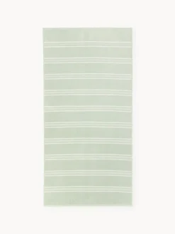 Toallas De Playa|Accesorios De Playa>Westwing Collection Toalla de playa a rayas Torres Verde salvia