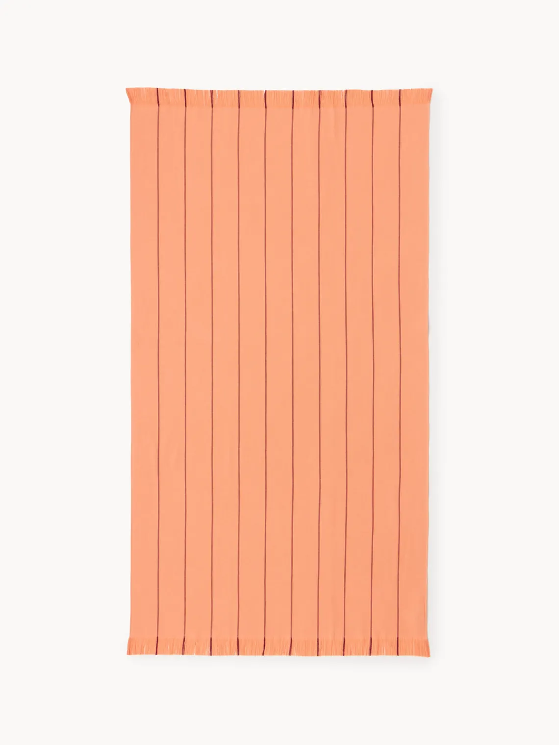 Toallas De Playa|Mantas>Westwing Collection Toalla de playa con flecos Piero Naranja, marrón