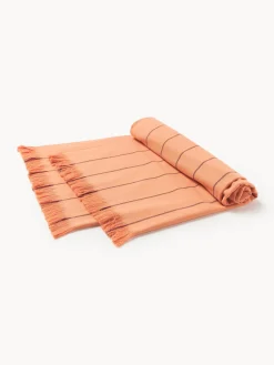 Toallas De Playa|Mantas>Westwing Collection Toalla de playa con flecos Piero Naranja, marrón