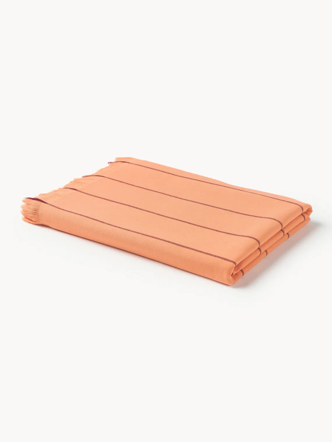 Toallas De Playa|Mantas>Westwing Collection Toalla de playa con flecos Piero Naranja, marrón