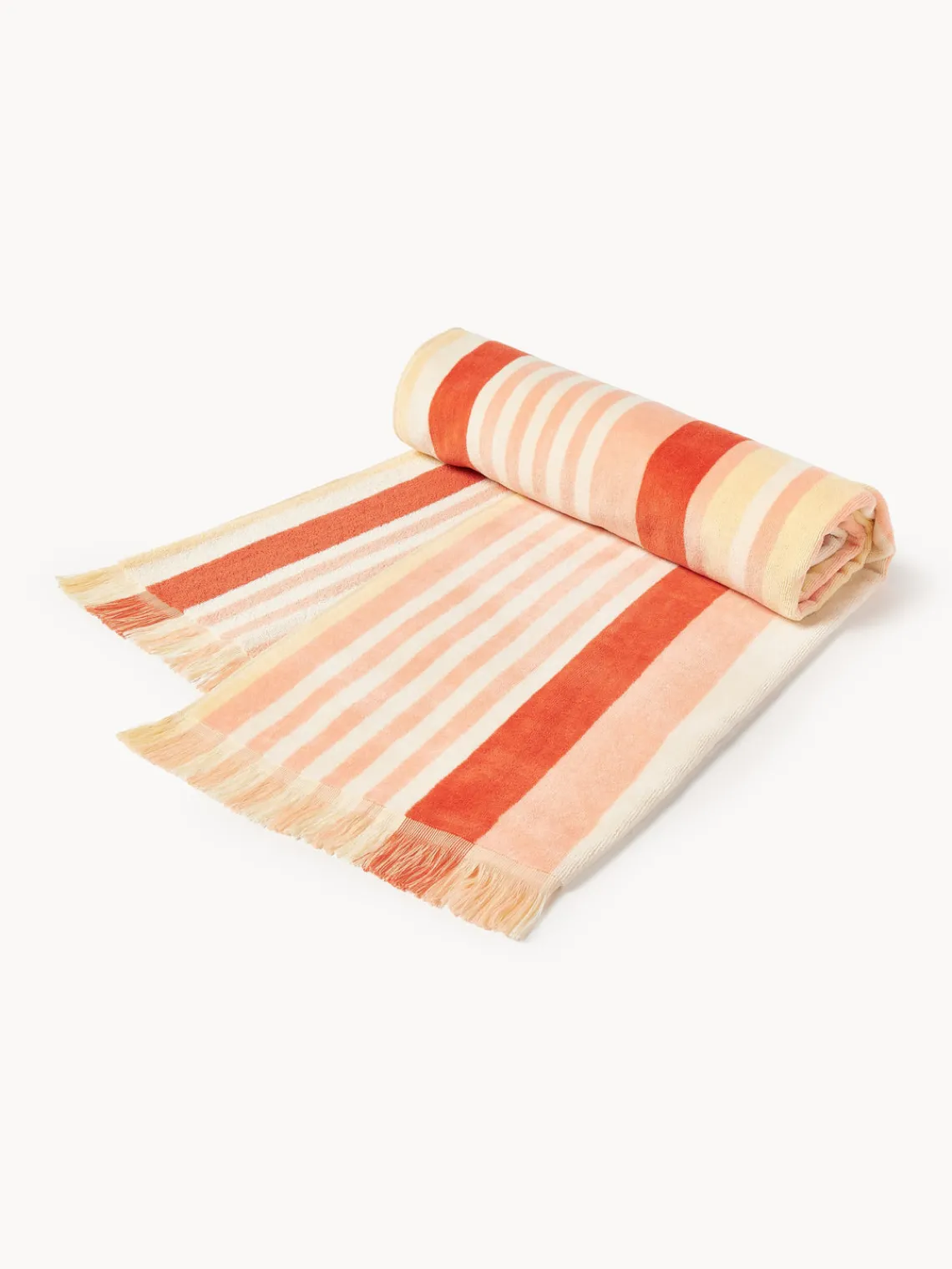 Toallas De Playa|Mantas>Westwing Collection Toalla de playa de rayas con extremos de flecos Miri