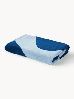 Clearance Toalla de playa de terciopelo con estampado ondulado Pia Toallas De Playa|Mantas