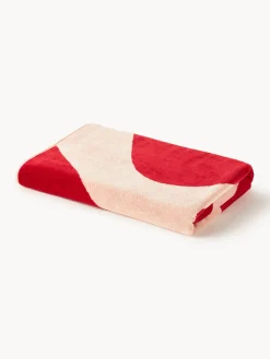 Hot Toalla de playa de terciopelo con estampado ondulado Pia Toallas De Playa|Mantas