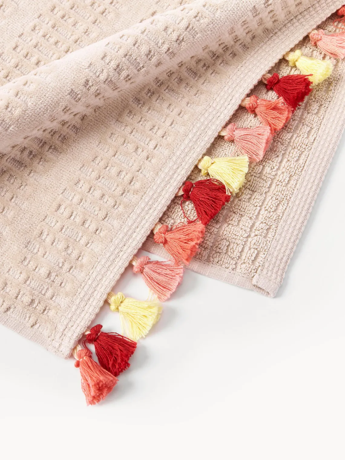 Hot Toalla de terciopelo con flecos Tallulah, tamaños diferentes Toallas|Mantas