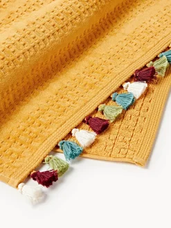 Outlet Toalla de terciopelo con flecos Tallulah, tamaños diferentes Toallas|Mantas