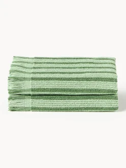 Toallas|Mantas>Westwing Collection Toalla lavabo Irma, tamaños diferentes Verde