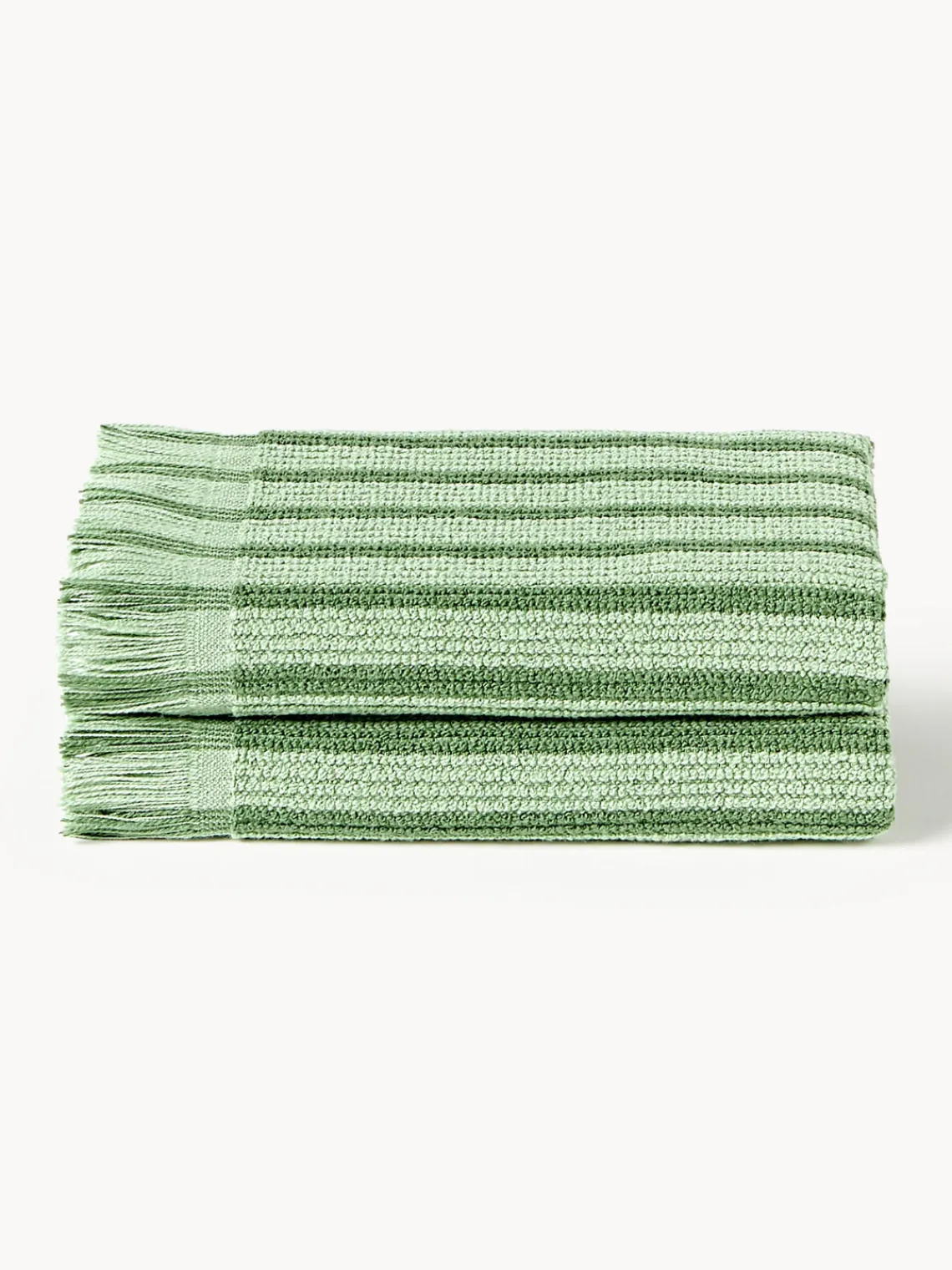 Toallas|Mantas>Westwing Collection Toalla lavabo Irma, tamaños diferentes Verde