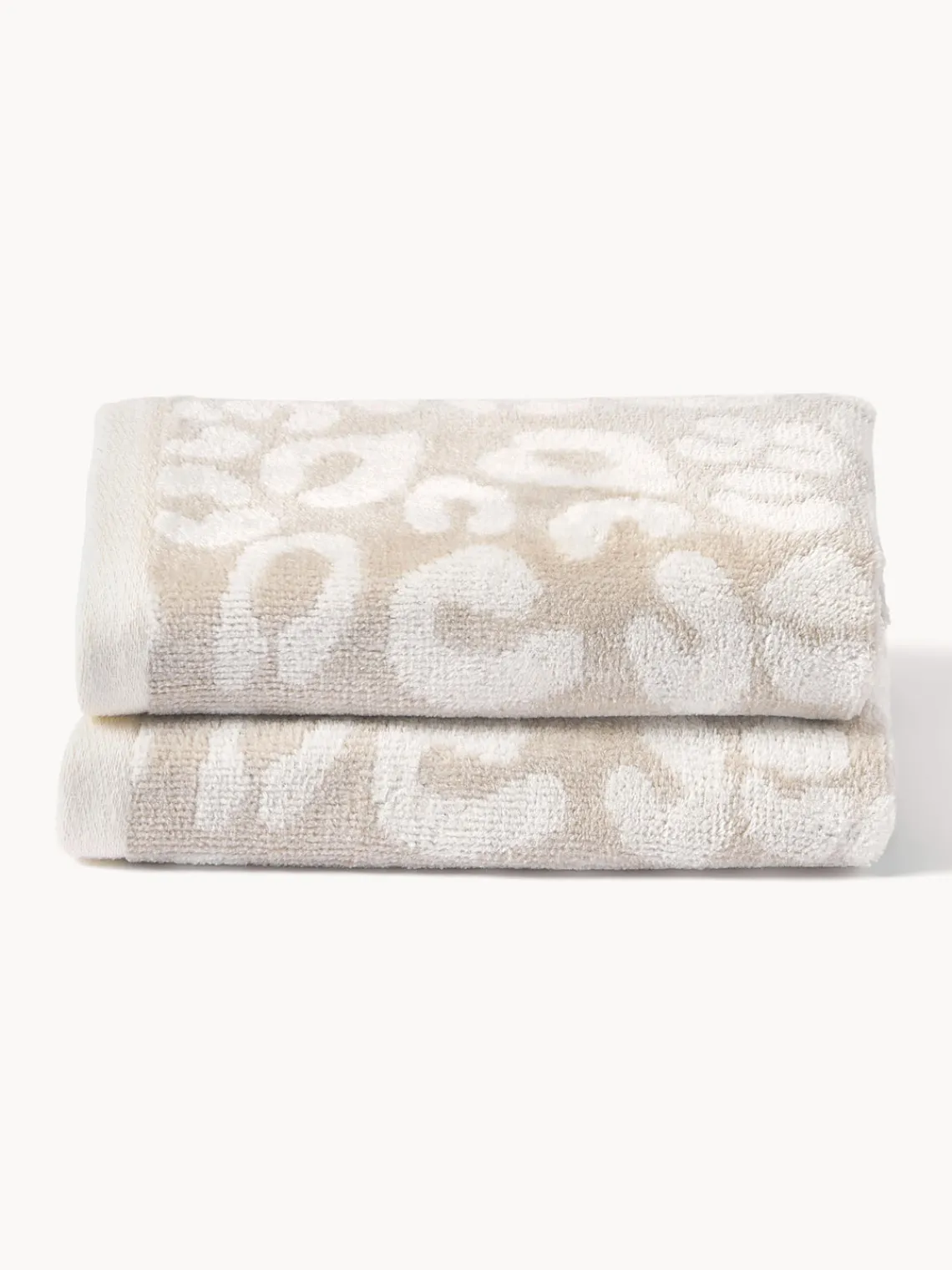 Toallas|Mantas>Westwing Collection Toalla Leo, tamaños diferentes Beige, Off White