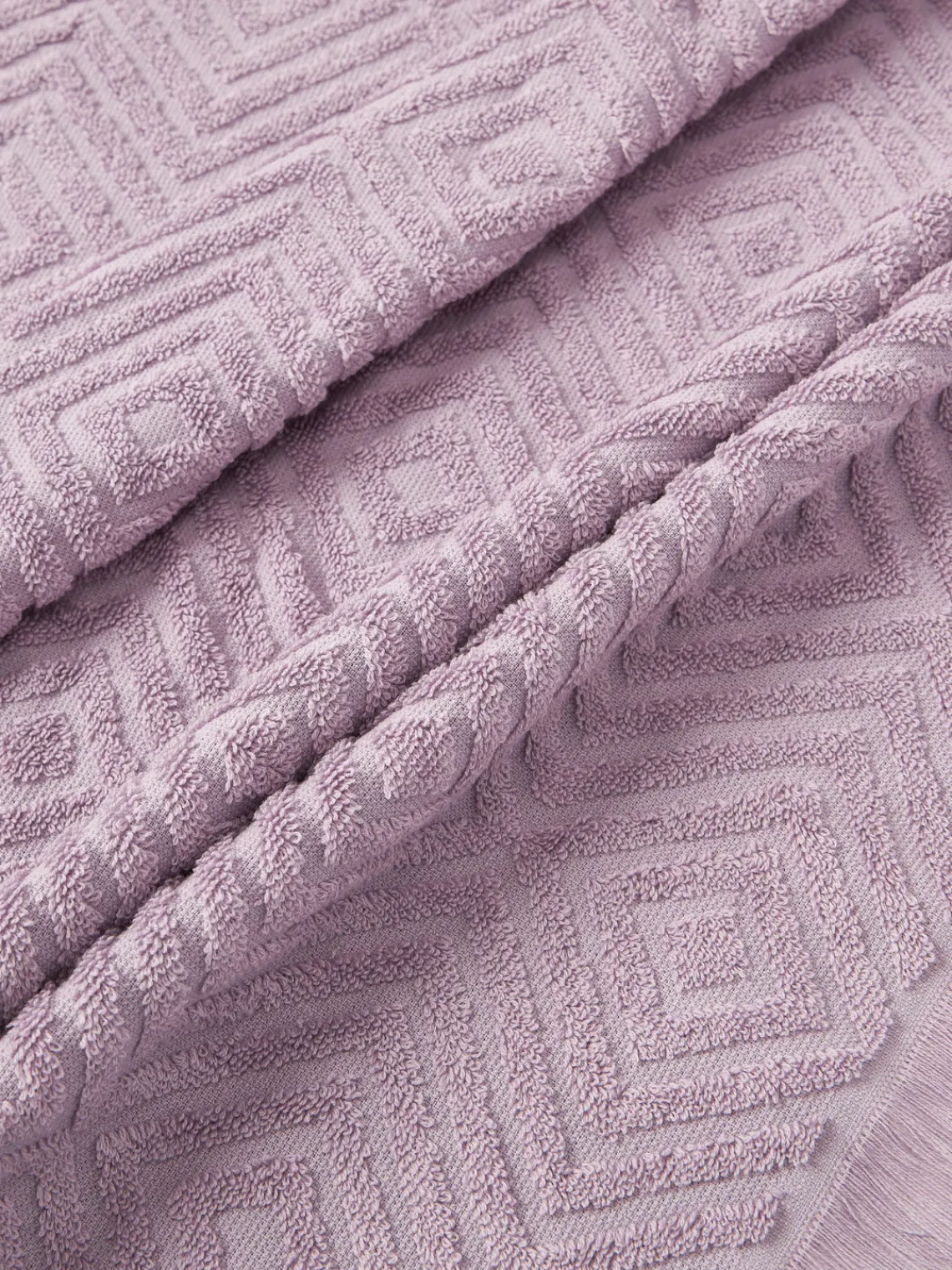 Toallas|Mantas>Westwing Collection Toalla texturizada Jacqui, tamaños diferentes Lavanda